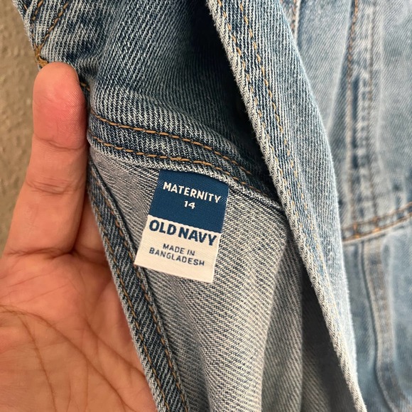 NEW Old Navy Maternity side-panel OG straight Jean overall - Picture 7 of 9